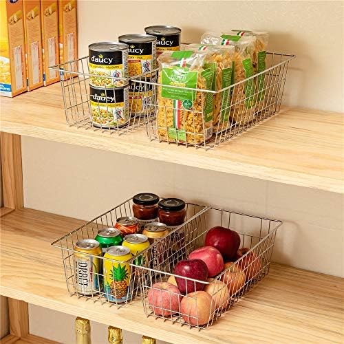 SANNO 15.7in Freezer Baskets Bins - Freezer Storage Containers Organizer for Office, Bathroom, Pantry - Image 2