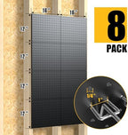Spampur Peg Board, 8 Pack Metal Pegboard Panels with 50 Hooks - Image 3