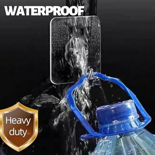 DDMY Adhesive Wall Hooks Heavy Duty 50LB Clear Hook 24 Pack for Hanging - Image 3