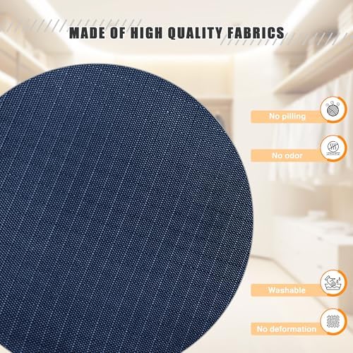 Hanging Closet Organizer 4-Shelf, Oxford Fabric Wardrobe Storage, Navy Blue | Easy-mount foldable design holds clothes, handbags, shoes & accessories; washable Oxford fabric, sturdy and space-saving. - Image 4