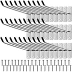 30pcs Wall Mounted Hook Heavy Duty Metal Single Hooks Home Storage Organizer Hanger Stainless Steel Hook Garage Hooks Tool for Garage Shop Retail Office Kitchen Store Display (6in/15cm) by KeaJuidy