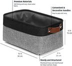 OrganiHaus 12x8in Canvas Storage Baskets, 3 Pack - Fabric Bins for Shelves - Image 2
