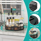 11 inch Lazy Susan Turntable - Metal Spice Organizer for Cabinet Table Top - Image 3