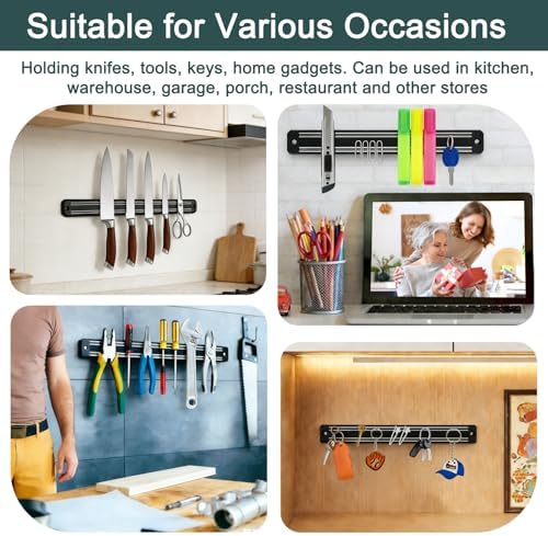 2pcs Magnetic Knife Strips,Magnetic Knife Holder for Wall/Refrigerator - Image 7