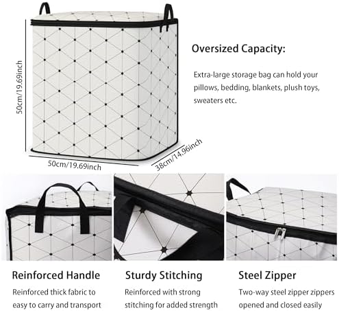 king comforter storage bag,blanket organizer with zipper 95L (2pack) - Image 3