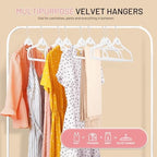 Velvet Stackable Hangers 30 Pack, Clothes Hanger Non Slip Felt with Hook - Image 6