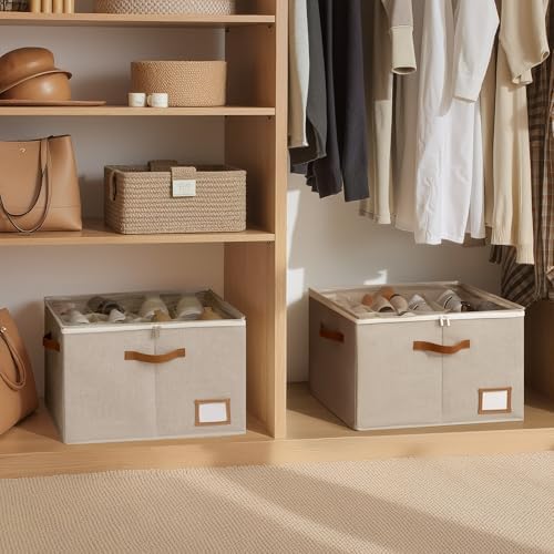 StorageWorks 2-Pack Closet Shoe Storage Organizer, Up to 32 Pairs, Brown - Image 5