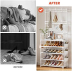 Shoe Rack 5 Tier Shoe Organizer Storage 15-20 Pairs for Closet Entrance - Image 6