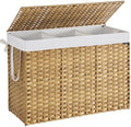 SONGMICS Laundry Hamper with Lid, 52.8 Gal (200 L) Synthetic Rattan,Foldable by Unknown