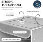 Simple Houseware 3 Shelf Hanging Closet Organizer, Gray | 360° Rotating Dual Hooks, Top Support Metal Frame - Image 3