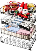 4 PACK Under bed Storage Containers With Wheels,Under bed Basket,Rolling Under Bed Drawer Organizer For Shoes Clothes Books Toys Blankets, by Airhercs