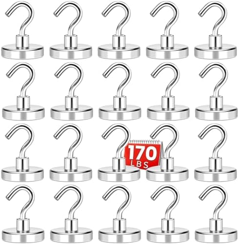 DIYMAG Magnetic Hooks 20pcs 170lbs Cruise Essentials 2026 Magnet Hook by DIYMAG