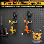 Heavy Duty Storage Magnetic Utility Hooks Large Garage Magnet Hooks with Anti-Slip Coating for Metal Cabinet,Pegboard,Garage Shelve,Garden Tools 2PCS - Image 4
