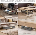 Under Bed Storage with Wheels 2-Pack, 75L XXL Under the Bed Storage Containers Large, 12" Tall Adjustable Storage for Underbed with Lids, Rolling for Clothes, Shoes, Blankets (4PCS-Grey) - Image 7