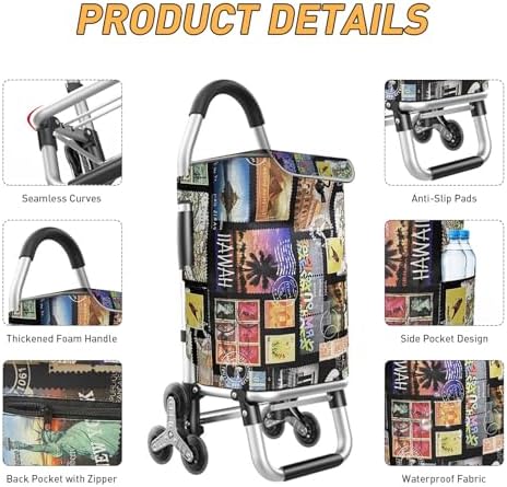 Heavy Duty 3 in 1 Shopping Cart, Foldable Hand Truck with 6 Wheels - Image 3