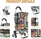 Heavy Duty 3 in 1 Shopping Cart, Foldable Hand Truck with 6 Wheels - Image 3