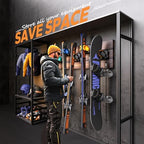 Ski & Snowboard Wall Rack for Garage - Fits Any Board, Wall Mount Holders, Damage-Free Storage, Space-Saving Winter Gear Organizer - Image 2