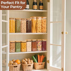 ComSaf Glass Storage Containers with Lids 1.9 Qt, Set of 3 Food Storage Jar - Image 6