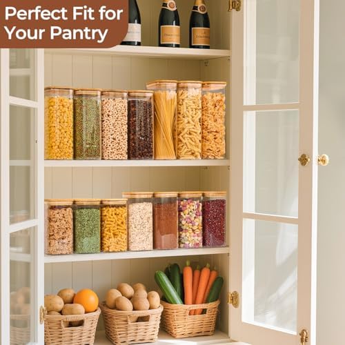 ComSaf Glass Storage Containers with Lids 1.9 Qt, Set of 3 Food Storage Jar - Image 6