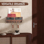 Rebee Vision Key Holder Wall Mount for Home Decor, Brown & Black - Image 5