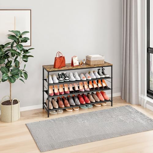 INGIORDAR 4 Tier Long Shoe Rack Storage Organizer Shelf for Closet Entryway - Image 5