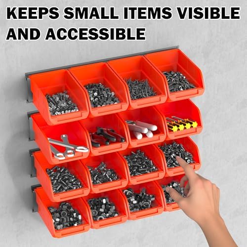 Ultrawall Wall Mounted Storage Bins, Plastic Hanging Storage Organizer Bins - Image 5