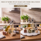 Maxdot 10" Scalloped Marble Lazy Susan - Image 4