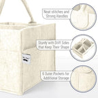 Mr. Pen- Baby Diaper Caddy Organizer, Beige, Medium - Image 3