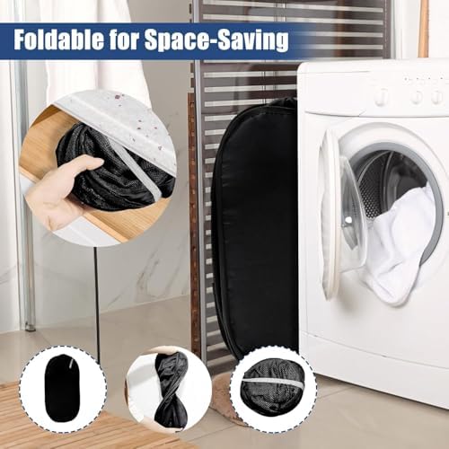 Collapsible Laundry Baskets, Upgrade Pop Up Laundry Hamper with Convenient Bags, Foldable Laundry Basket Mesh Light Weight, Easy to Carry Clothes Hampers for Laundry, Dorm, Toys, Travel 4 Pack - Image 4