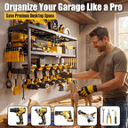 320lbs Power Tool Organizer Wall Mount with Charging Station Shelf - Image 2