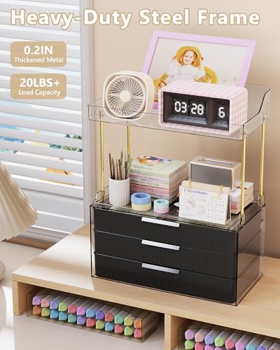 Anylady Bathroom Organizers and Storage, Makeup Organizer (Sturdy Durable Attractive), Ideal for Vanity, Countertop, Counter, Perfume, Skincare, Cabinet, Cosmetic, Dresser Organizer (deep black) - Image 4