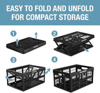 CleverMade Collapsible Utility Crate (100% Recycled) - 45L - Obsidian - Image 5
