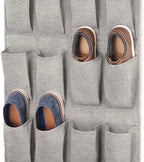 Whitmor Over the Door Shoe Organizer - 20 Section - Black Herringbone - Image 3