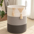OIAHOMY 60L Nursery Hamper Laundry Basket Laundry Hamper Gradient Grey by MasterofSpaceOptimization