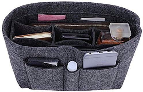 Felt Insert Bag Organizer Bag In Bag For Handbag Purse, Six Color Three Size Medium Large X-Large (Medium, Grey) by ZTUJO