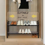 Shoe Rack, 45.6" Expandable Shoe Storage Organizer for Closet - Stackable - Image 5