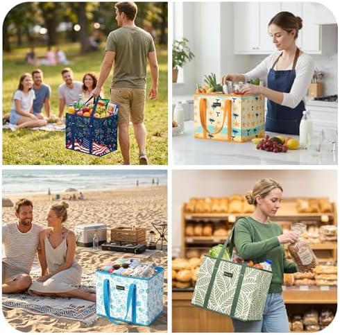 BALEINE 1PK Reusable Grocery Bags, Heavy Duty Shopping Tote Bag - Image 2