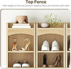 YATINEY 9-Tier Tall Shoe Rack, Wooden Shoe Storage Organizer, Narrow Shoe Cabinet with Removable Shelves for Small Spaces, Holds 9 Pairs of Shoes, for Entrance, Hallway, Natural SS02NL - Image 4