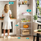 SINGAYE 4 Metal Shelves Wire Shelving Storage Shelf Adjustable Unit Pantry - Image 3