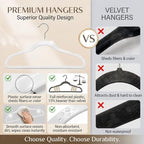 SMARTOR Plastic Hangers 50 Pack - Thin Clothes Hangers Heavy Duty | Durable, Lightweight, Space Saving, Slim Hangers Plastic, Dorm Room Essentials for College Students - White - Image 5
