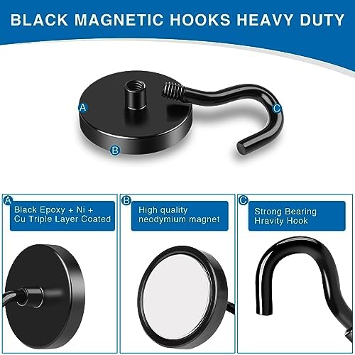 LOVIMAG Magnetic Hooks for Cruise Essentials 2026 Cabins Door 12 Pack-50LBS - Image 4