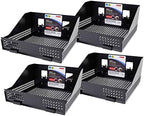 (4 Pack) Heavy Duty Metal E-Track Storage Bin for E-Track Systems - Powder Coated - Large E-Track Basket Shelf for Trucks, Enclosed Trailer, Garage, Vehicles - E-Track Accessories by MyteeProducts