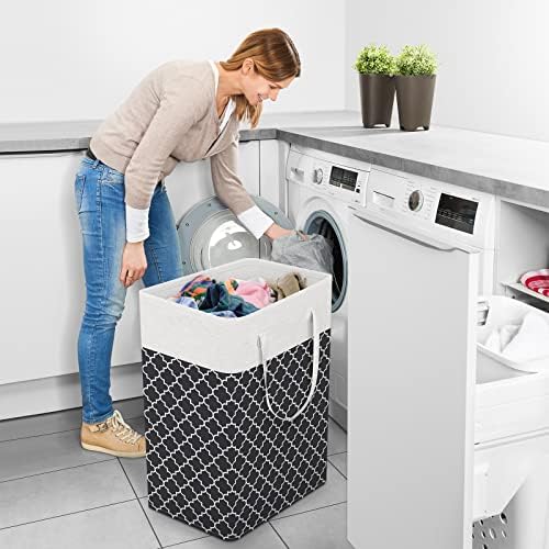 StorageRight Laundry Basket Hamper, 75L Clothes Storage, Clover Black - Image 6
