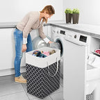 StorageRight Laundry Basket Hamper, 75L Clothes Storage, Clover Black - Image 6