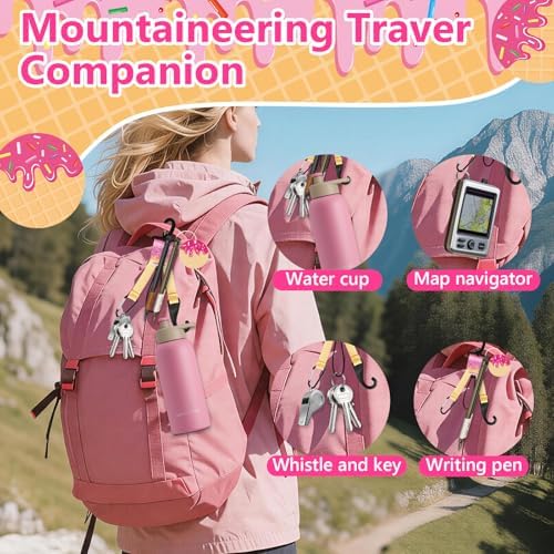 6pcs Pink Ice Cream Drip Baseball Softball Dugout Organizer Bat Holder Rack Fence Hook for Bag Helmet Glove with Name Tags for Boy Girl Team Gifts Coach Mom Must Have Gear Accessory - Image 4