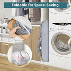 Collapsible Laundry Baskets, 90L Large Foldable Laundry Basket, Durable Mesh Pop Up Hampers for Laundry, Dirty Clothes Laundry Hamper for Bedroom, Bathroom, Dorm, Laundry Room, Travel or Camping Grey - Image 4