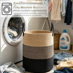 105L Extra Large Laundry Basket, Clothes Hamper with Handles- Jute - Image 6
