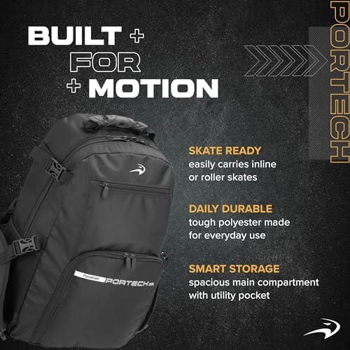 Flying Eagle Portech Travel Backpack - Urban Inline Skates Sports Backpack, Skating Bags, Travel Bag, Inline Skate Bag for Women & Men, Sports Equipment Organizer, Skate Accessories - Image 2
