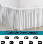 Dorm Bed Skirt, Twin XL, 36" Drop, White - Image 4