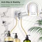 SRIWATANA Shower Caddy Hanging, Shower Organizer with Razor Hooks, Gold - Image 5
